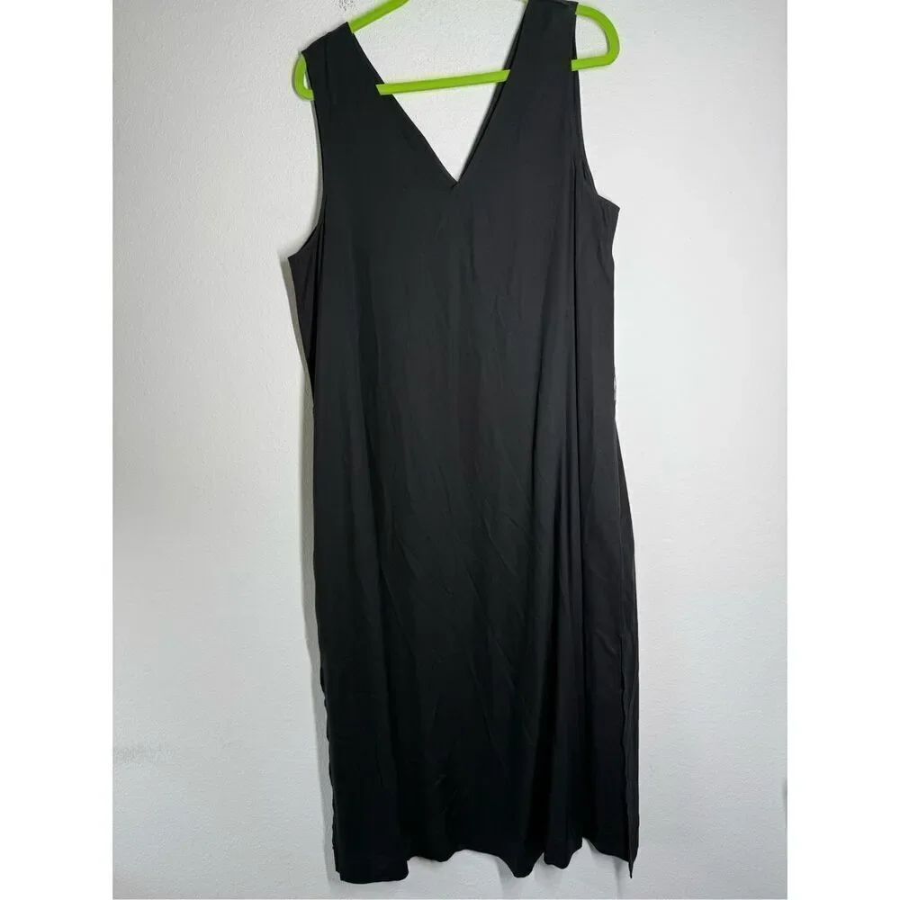 La Redoute Black Elegant Sleeveless Midi Dress – Size FR 46/ US 14 French Brand